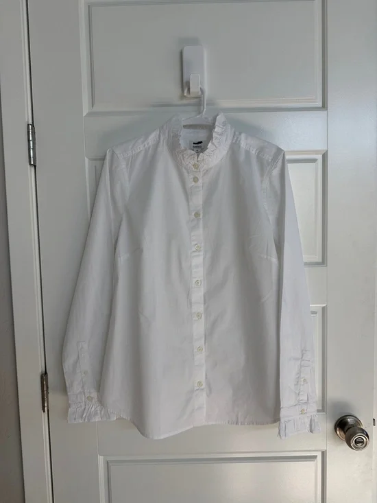J.Crew NWT Ruffle Button Up Blouse - Picture 1 of 4